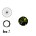 SWAROVSKI ELEMENTS Swarovski. Rivoli. Olivine. 14mm. Steen in kastje. Dubbel gaats.