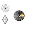 SWAROVSKI ELEMENTS aSwarovski Rivoli steen . SS39. 8mm. Black Diamond.