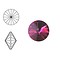 SWAROVSKI ELEMENTS Swarovski Rivoli steen. SS39. 8mm. Fuchsia.