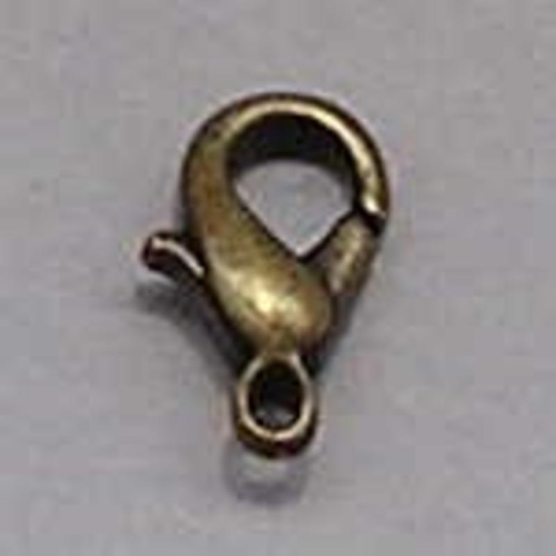 Lobsterslot. 13mm. Bronskleurig