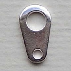Zilverkleurig Tabje. 9mm. Te gebruiken met een lobster sluiting.