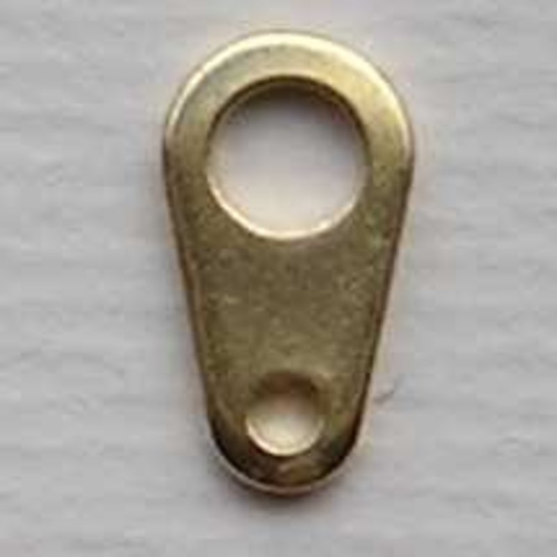 Goudkleurig Tabje. 9mm. Te gebruiken met een lobster sluiting.
