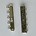 Bewerkte Collier Schuifsluiting. 9x33mm. 5-rijig. Zilverkleurig.