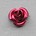 Metalen Roosje. 8mm. Roze.