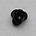 Metalen Roosje. 6mm. Zwart.