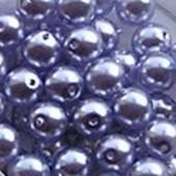 Glasparel. Lichtblauw Lila. 6mm. 55 stuks voor