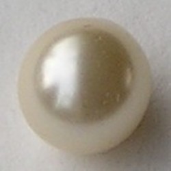 Glasparel met 1/2 gat. Cream 8mm. (Tsjechisch)