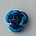 Metalen Roosje. 8mm. Blauw.