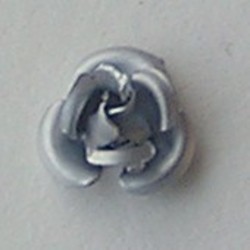 Metalen Roosje. 8mm. Zilvergrijs.