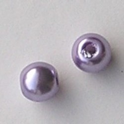 Glasparel. Lila. 10mm. Tonvormig met rijggat 2.2mm.