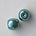 Glasparel. Petrol. 10mm. Tonvormig met rijggat 2.2mm.