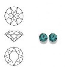 SWAROVSKI ELEMENTS Similisteen. Blue Zircon. pp19. 2.5-2.6mm. Per stuk