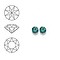 SWAROVSKI ELEMENTS Swarovski Similisteen 2.5mm pp19. xilion chaton Blue Zircon