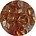 Petal Bead. 8x7mm. Crystal Red Half Lustered.