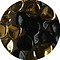 Petal Bead. 8x7mm. Jet Brass
