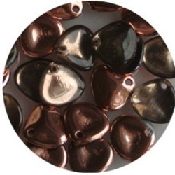 Petal Bead. 8x7mm. Crystal Capri Gold.