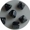 Two Hole Pyramide Bead. 6mm. Hematite.