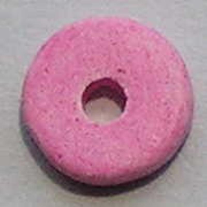 Keramiek Schijfje. 12mm. Roze. Per stuk voor