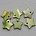 Parelmoer Ster. 12mm. Groen. 10 stuks voor