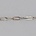 Fijne Ketting. Rechthoekige schakels. 2x5mm. Brass. Zilverkleurig. 0.50 meter.