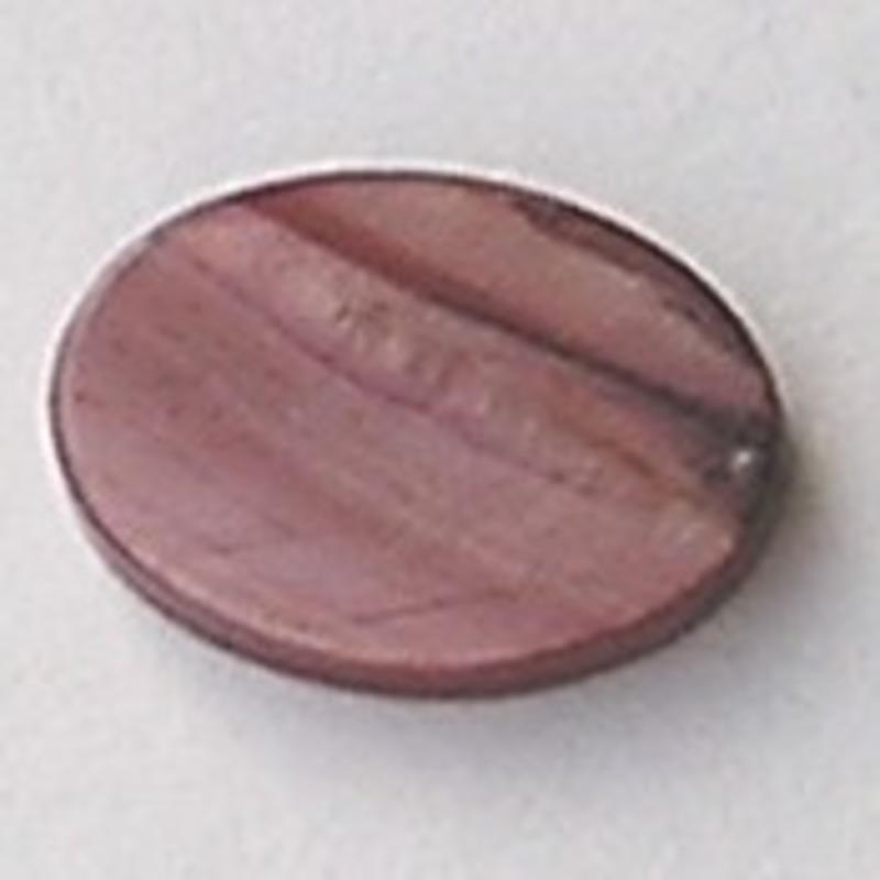 Schelpkraal. Mauve. 13x18mm. Ovaal Plat.