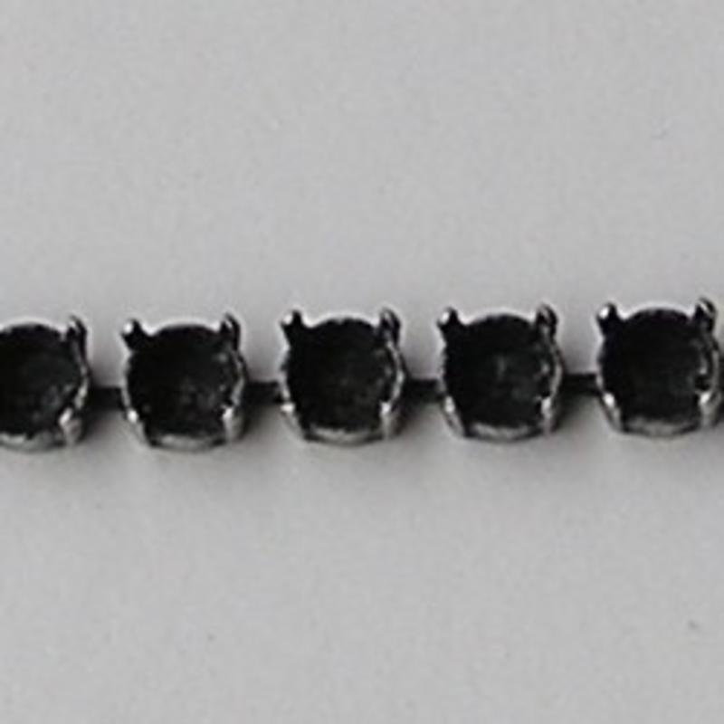 Armband Kastjes. Mat Oudzilver. voor ss39 Swarovskisteen. Hoogwaardige kwaliteit. 1 kastje=1cm. per kastje