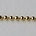 Ball Chain Ketting. 3mm. (zie eindklem 61083) Goudkleurig. 0.50 meter voor