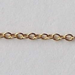 Ketting Goudkleurig. Hoogwaardige kwaliteit. 2.5x3mm Platte schakeltjes. Per 0.50 meter voor.