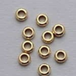 Plat Kraaltje. Goudkleurig. 2x5mm. Rond. 10 stuks voor