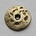 Schijf. 16mm. Oudgoudkleurig. per stuk