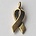 Awareness Bedel. Oudgoudkleurig. 17mm.