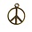 Bedel Peace. 15x17mm. Goudkleurig.