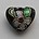 Zwart. Cloisonnee 11mm. Hartje.
