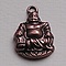 Hanger Budha. 18x27mm. Roodkoperkleurig.