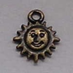 Sun Charm 12mm Bronze