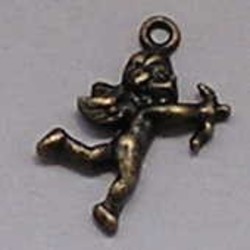Charm Cupid 16x23mm Bronze