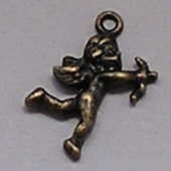 Charm Cupid 16x23mm Bronze