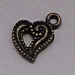 Charm Heart 11x16mm Bronze