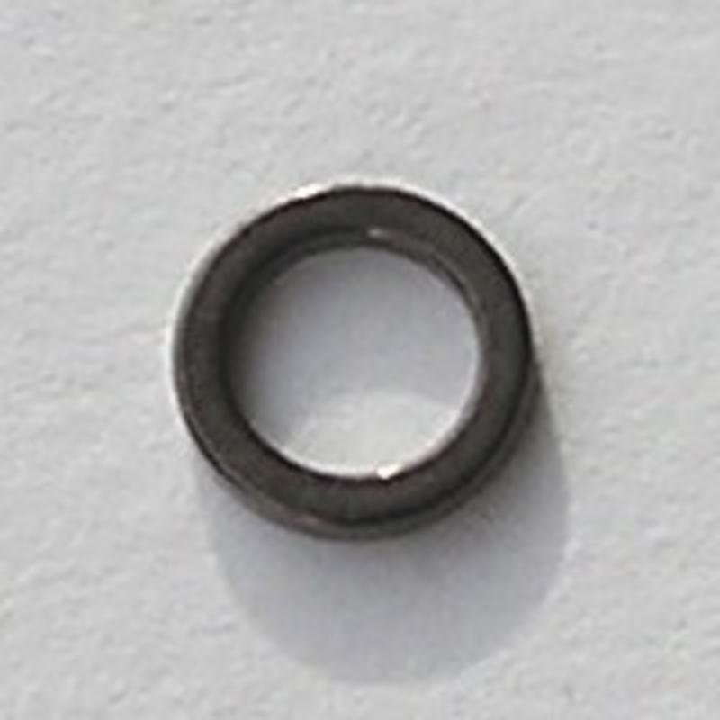 Gun metalkleurige Brass gladde dichte ring. 8mm.