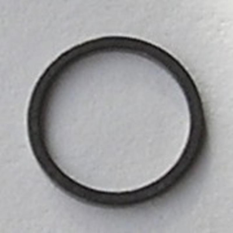 Gun metalkleurige Brass gladde dichte ring. 12mm.