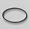 Gun metalkleurige Brass gladde ovale dichte ring. 16x26mm.