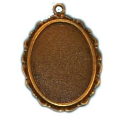 Hanger. 25x35mm. Bronze. Geeignet für Cabochon 18x25.