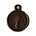Muntje bronskleurig. 15x17mm. Per stuk voor.