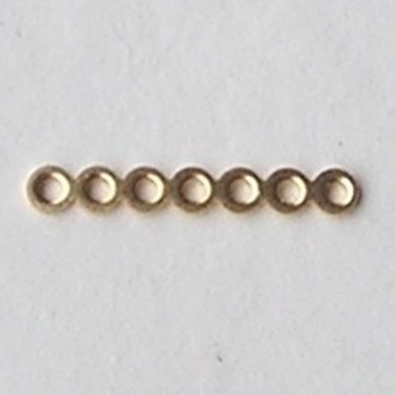 Verdeler 7 gaats. 3.5x24mm Plat. Brass. Goudkleurig.