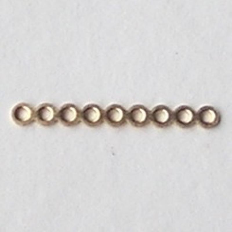 Verdeler 9 gaats. 3.5x30mm Plat. Brass. Goudkleurig.