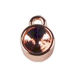 Kastje met een oog. 10x14mm. Rosekleurig. Voor SS39 steen.