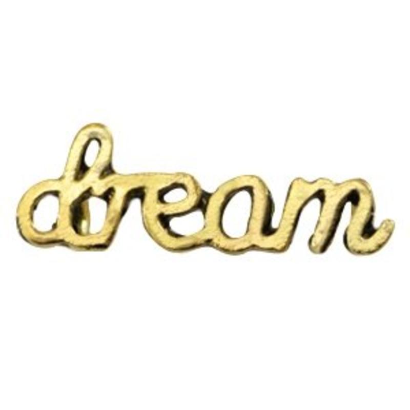 Spiritueel woord Dream 8x22mm goudkleurig