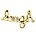 Spiritueel woord Laugh 8x23mm goudkleurig