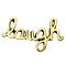 Spiritueel woord Laugh 8x23mm goudkleurig