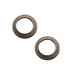 Bronskleurige Brass. Platte ring. 13mm.